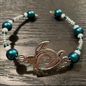 Wire beaded wrap around bracelet